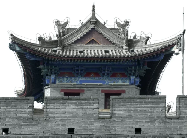 Stadsmuur gebouw in xian — Stockfoto