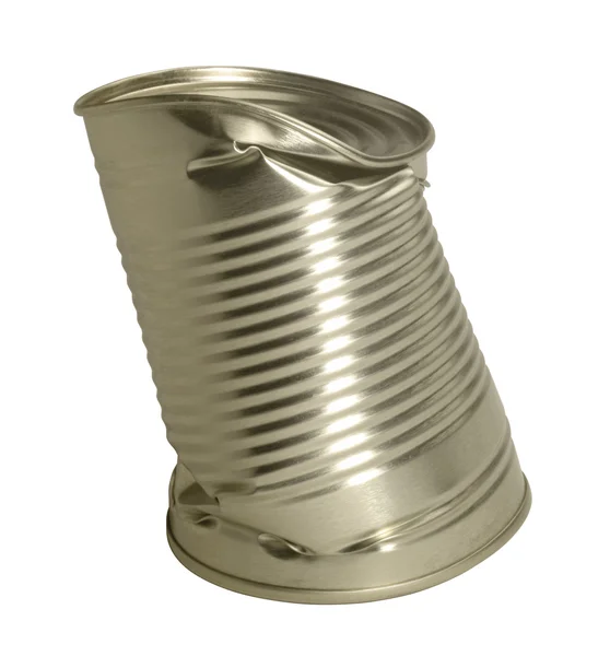 Bent tin can — Stock Photo, Image