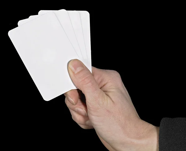 Χέρι και εξάπλωση κάρτες — Φωτογραφία Αρχείου