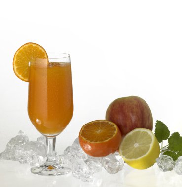 Glass of fruit juice clipart