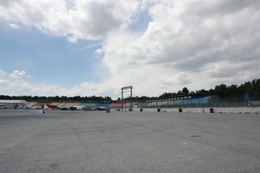 Panoramic view near race course clipart