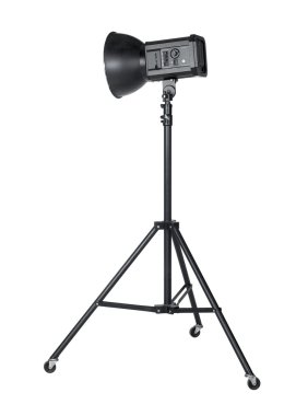 Professional flashlight on tripod clipart