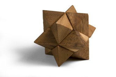 Wooden 3D puzzle clipart