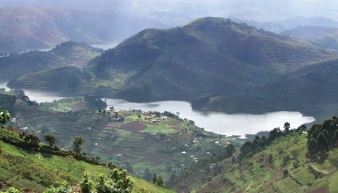 Virunga Mountains in Uganda clipart