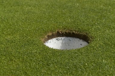 Golf hole closeup clipart