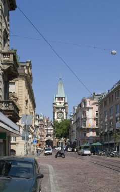 City view of Freiburg im Breisgau clipart