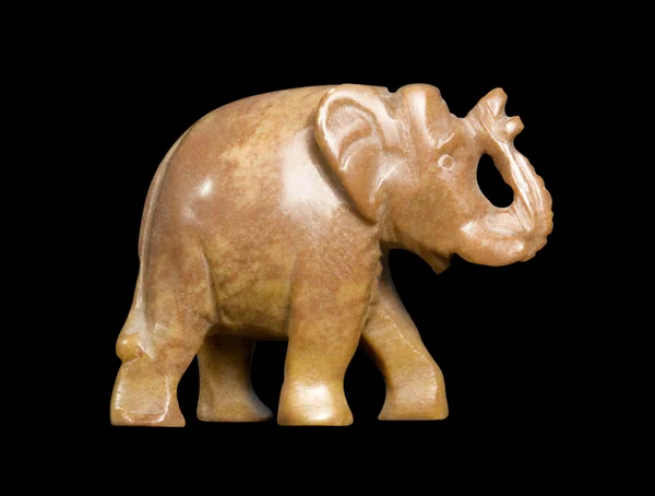 Speckstein-Elefant seitlich — Stockfoto