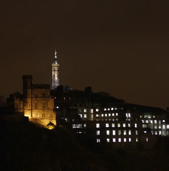 Calton Hill iluminado en Edimburgo —  Fotos de Stock