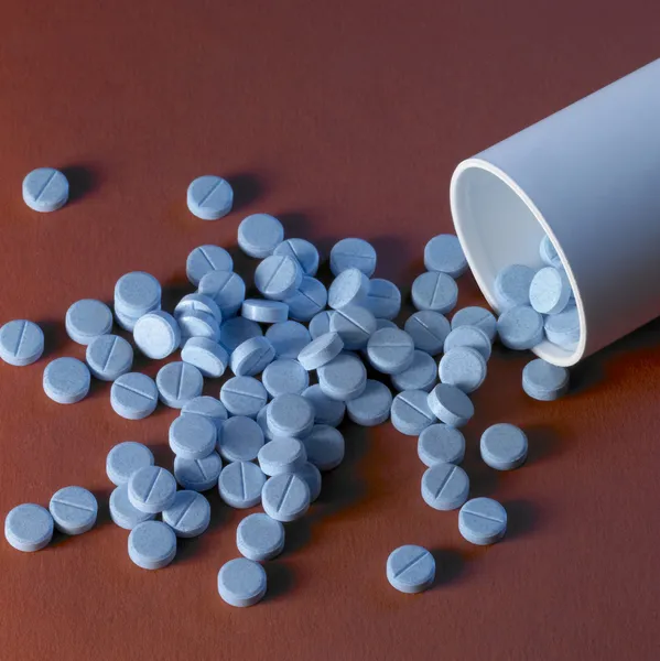 Modré pilulky Stock Snímky