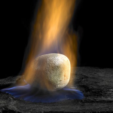 Burning stone clipart