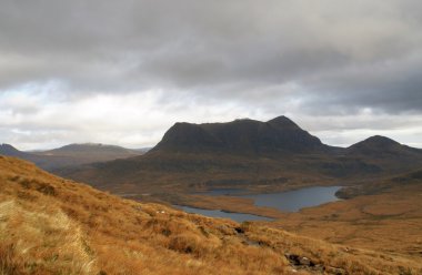 Colorful dreamlike landscape near Stac Pollaidh clipart