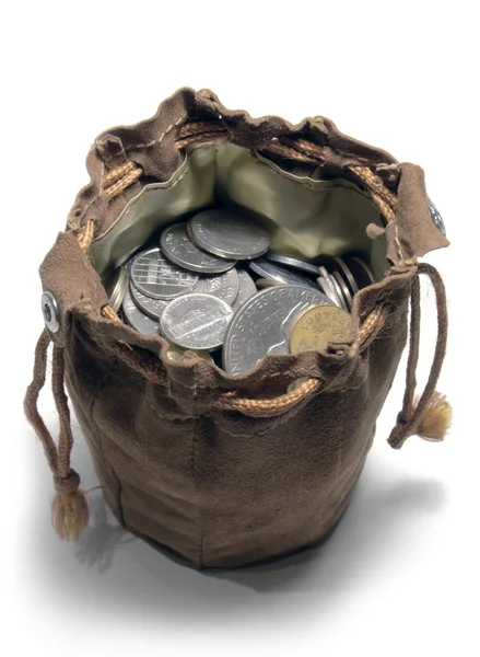 Leather moneybag — Stock Photo, Image