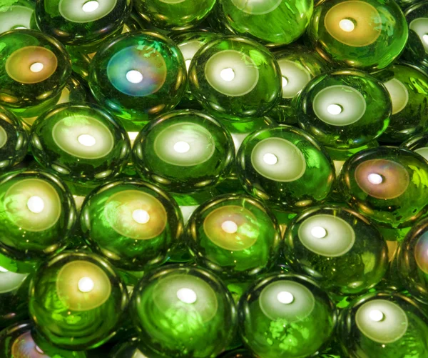 Contas de vidro iridescentes — Fotografia de Stock