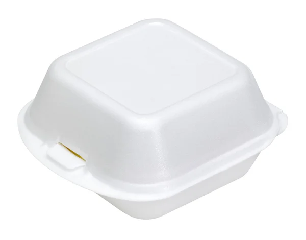 Krabice bílá nezdravé potraviny — Stock fotografie