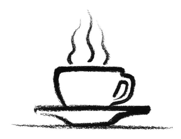 스케치 된 핫 컵 — 스톡 사진