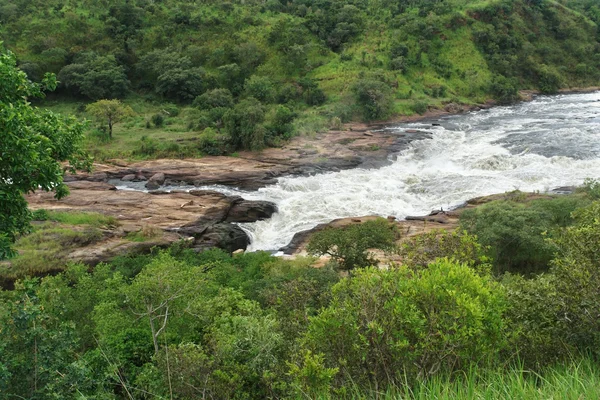 Aguas bravas en Murchison Falls en África — Foto de Stock