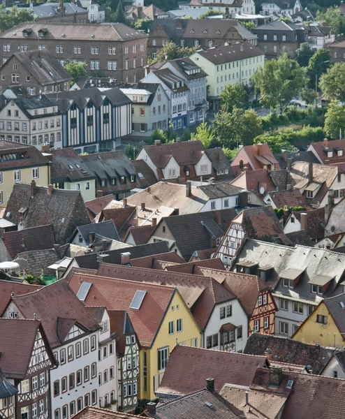 Vista aérea de Wertheim a la hora de verano —  Fotos de Stock
