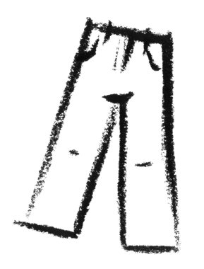 Sketched pair of trousers clipart