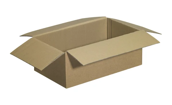 Opened brown carton — Stock Photo, Image