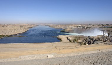 Around Aswan Dam in Egypt clipart