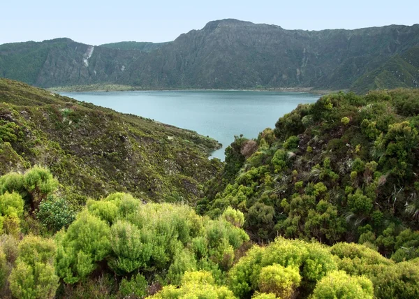 Jezerní krajina na Azory — Stock fotografie