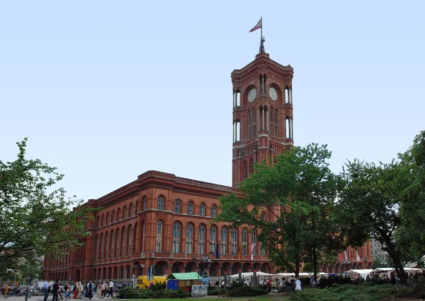 柏林的红色市政厅 — 图库照片