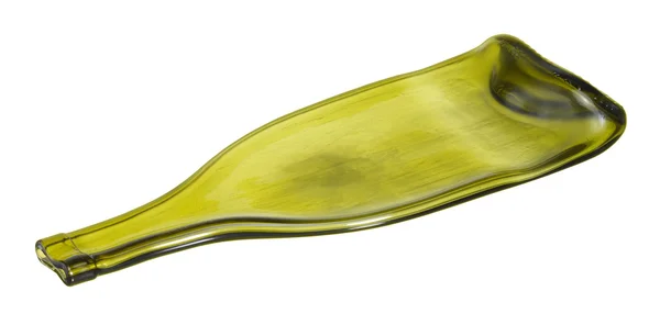 Flache grüne Flasche — Stockfoto