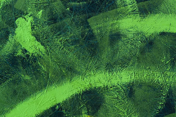 Painted green brush strokes — Stock Photo, Image