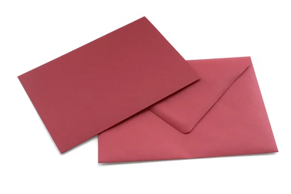 Rode letter en envelop — Stockfoto