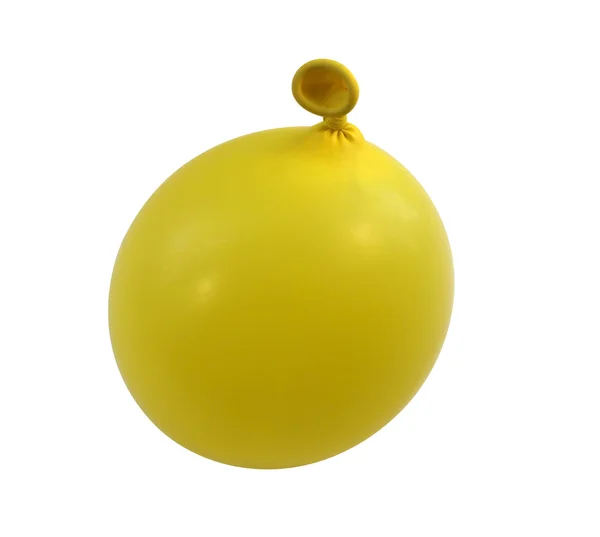 Желтый шарик вертикально — стоковое фото