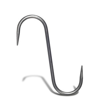 Metallic double hook clipart