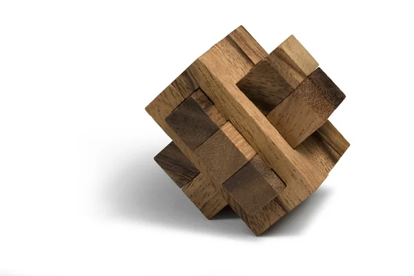 Dřevěné 3d puzzle — Stock fotografie