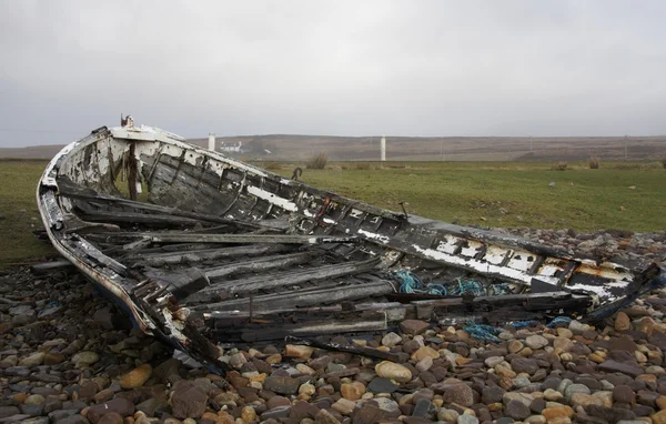 İskoçya'da kokuşmuş tekne — Stok fotoğraf
