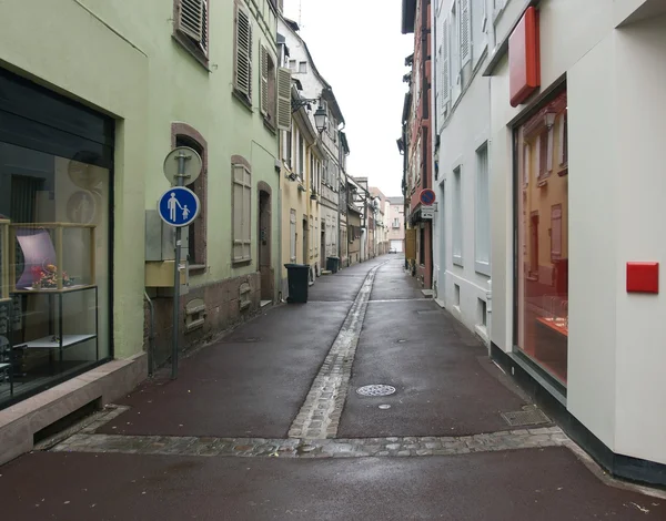 Wet street in Colmar — Stock Photo, Image