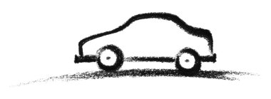Sketched car clipart