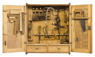 Historic tool cabinet clipart