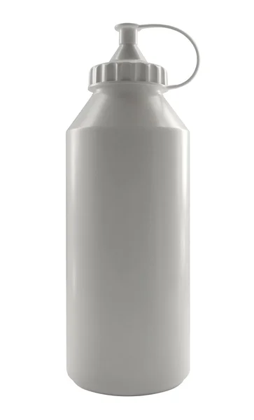 Witte plastic verf fles — Stockfoto