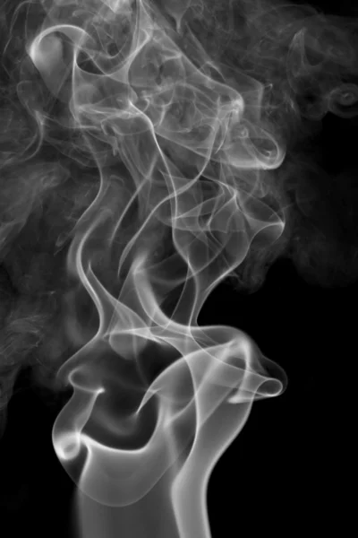 Kouř detail vzadu černé — Stock fotografie