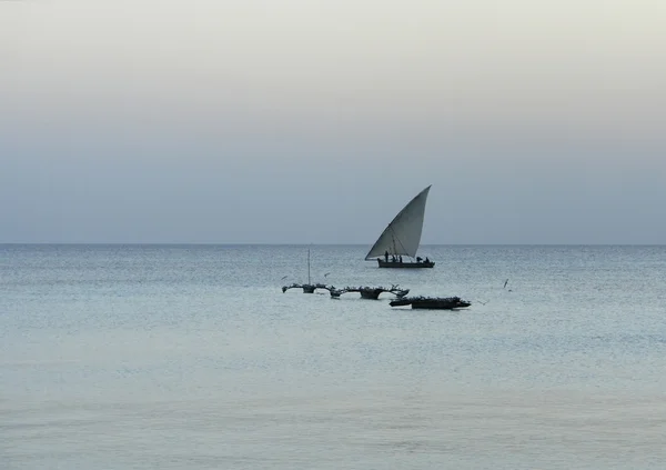 桑给巴尔岛附近的小船 — 图库照片
