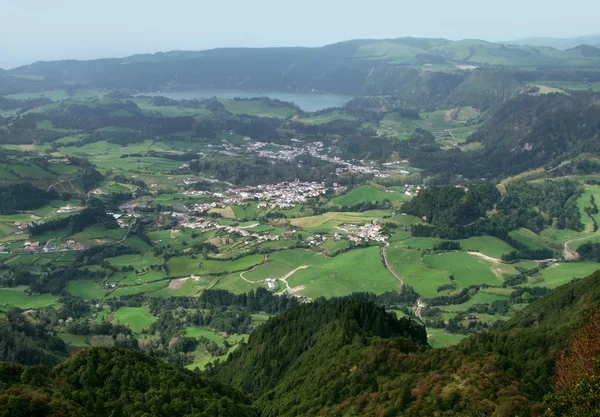 Paisagem aérea nos Açores — Fotografia de Stock