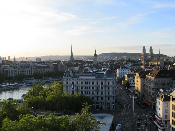 Widok na miasto Zurych — Zdjęcie stockowe