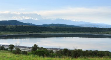 Panoramic view around Chambura Gorge in Uganda clipart