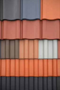 Roof tile variations clipart