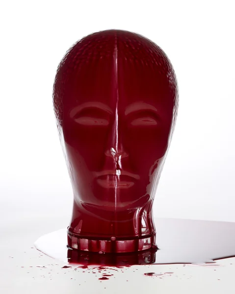 Кровавая стеклянная голова — стоковое фото