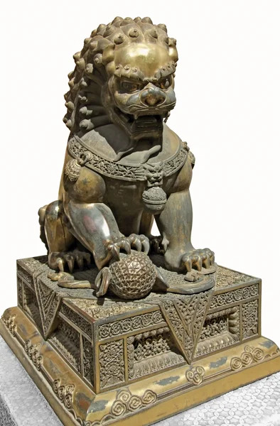 Kínai oroszlán szobor — Stock Fotó