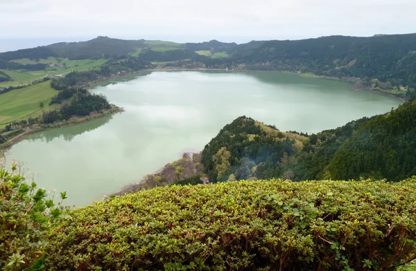 stock image Lakeside scenery at the Azores