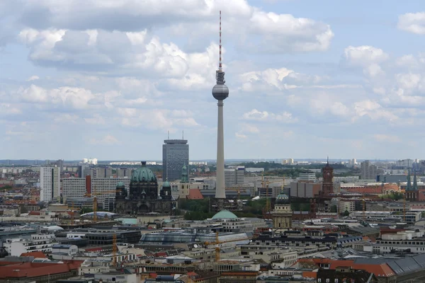 Vista aérea de Berlín con torre de televisión —  Fotos de Stock