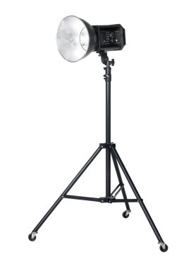 Professional flashlight on tripod clipart