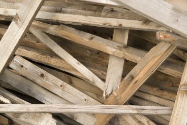 Wooden chaos closeup clipart