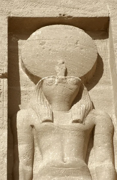 Skulptur in abu simbel Tempeln in Ägypten — Stockfoto